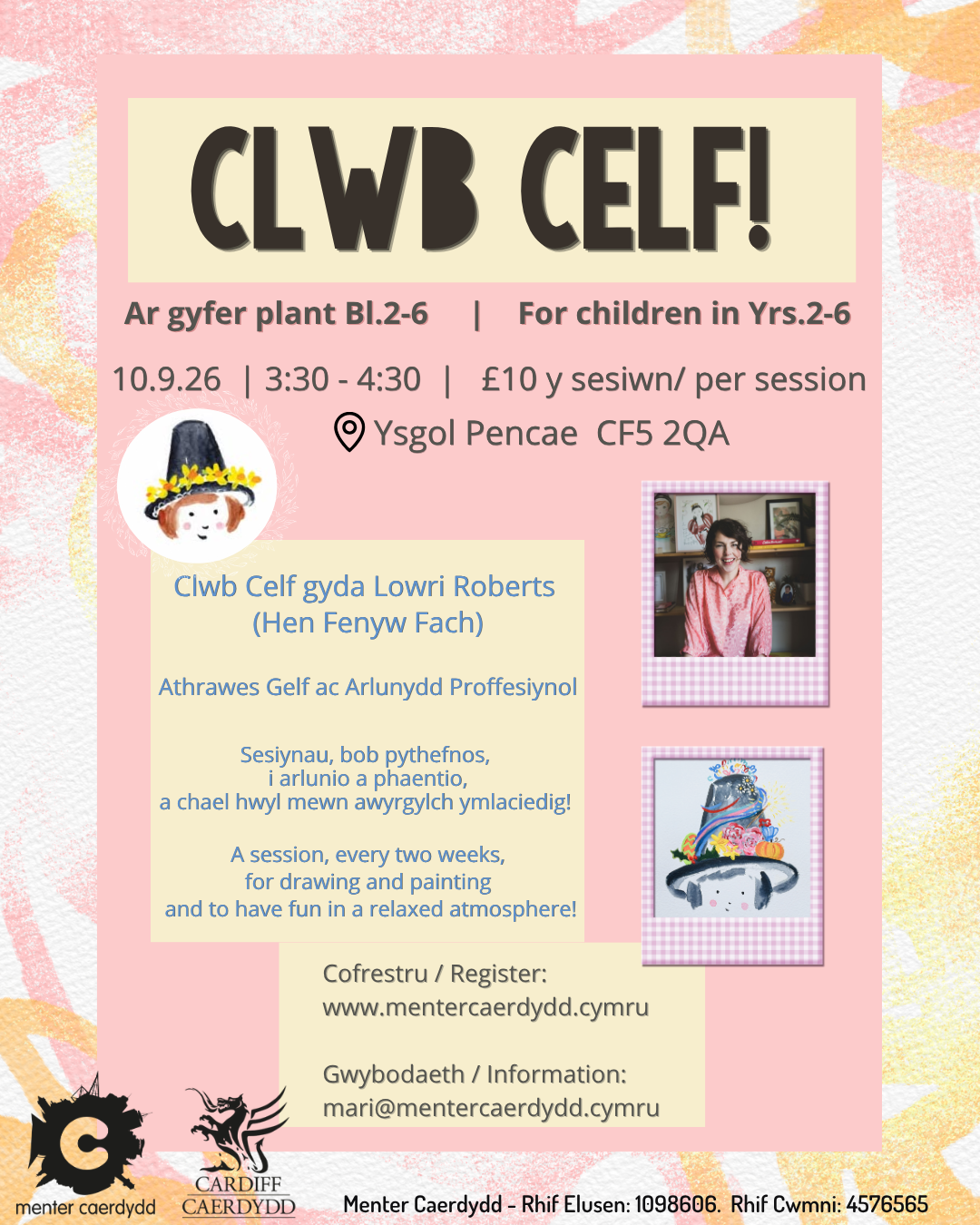 Clwb Celf gyda Lowri Roberts!